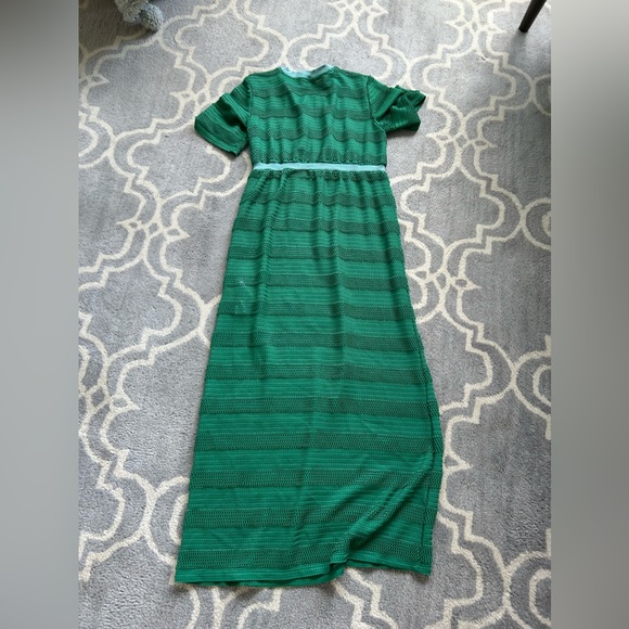 Maje Relona Knit Midi Dress Green Size 1 - Picture 2 of 6